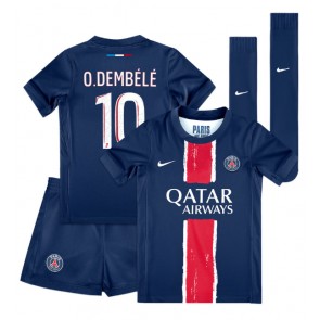 Paris Saint-Germain Ousmane Dembele #10 Dětské Domácí dres komplet 2024-25 Krátký Rukáv (+ trenýrky)